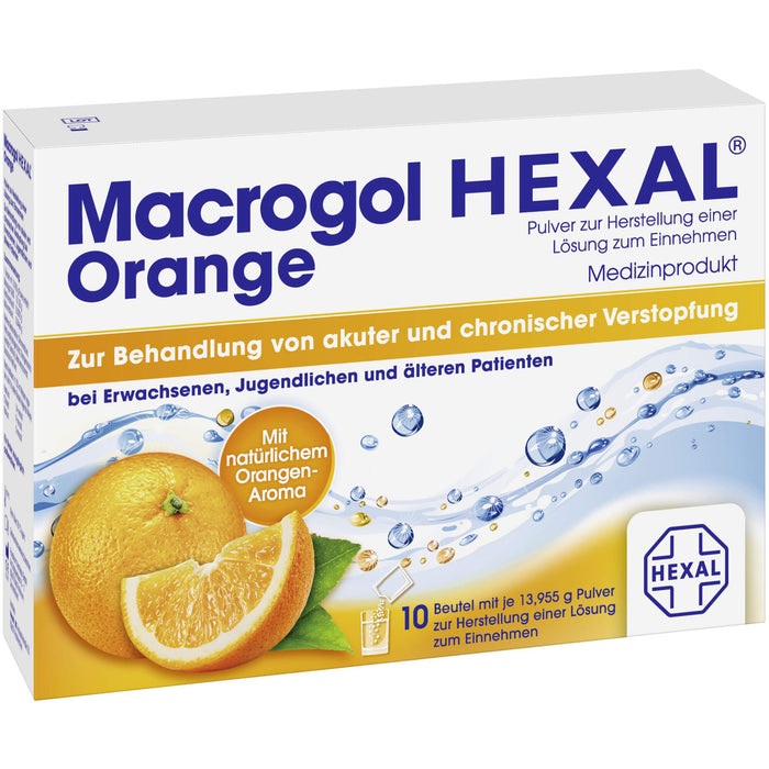 Macrogol HEXAL Orange, 10 St. Beutel