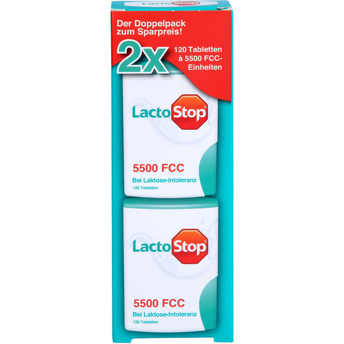 Lactostop 5,500 FCC Tabletten Klickspender bei Lactose-Intoleranz, 240 St. Tabletten