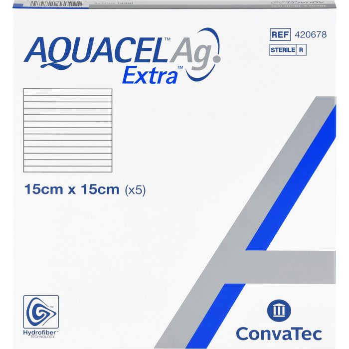 Aquacel AG Extra 15x15cm Kompressen, 5 St KOM