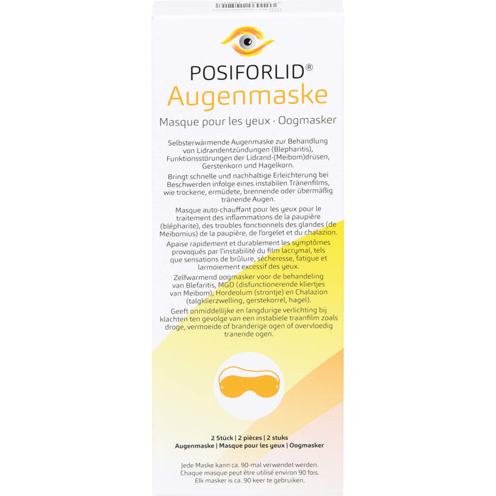 POSIFORLID Augenmaske zur Wärmebehandlung, 2 pc Masques