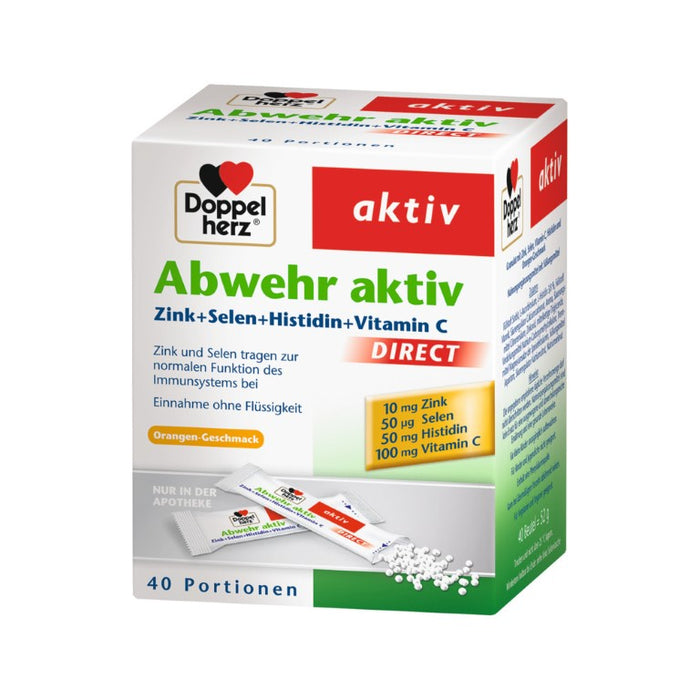 Doppelherz Abwehr aktiv direct Zink+Selen+Histidin Beutel Direktgranulat, 40 pcs. Sachets