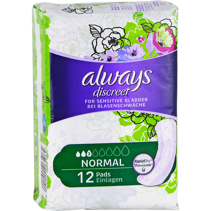 Always Discreet Inkontinenzeinlagen normal, 12 pcs. Pack