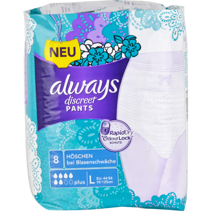 always Discreet Inkontinenz Pants Plus L Größe 44-54, 8 pcs. Pack