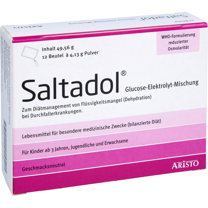 Saltadol Glucose-Elektrolyt-Mischung Pulver, 12 pcs. Sachets