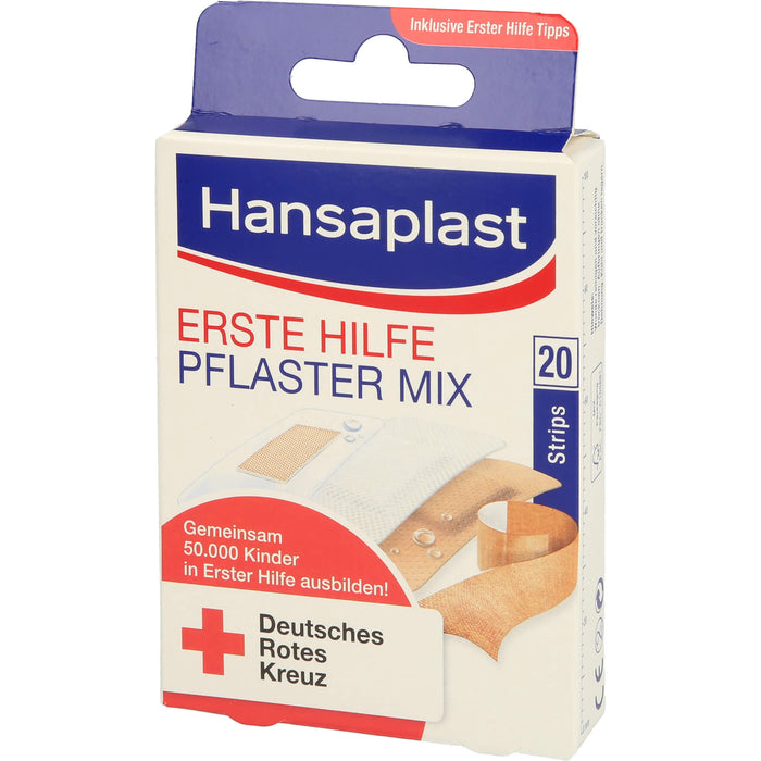 Hansaplast Erste Hilfe Pflaster Mix Strips, 20 pc Pansement