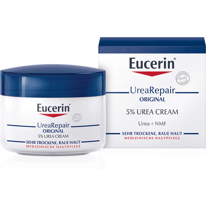 Eucerin UreaRepair 5% Urea Creme für sehr trockene Haut, 75 ml Crème