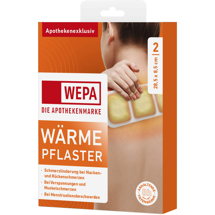 WEPA Wärmepflaster Nacken/Rücken 28,5 x 8,5 cm, 2 pcs. Compresses