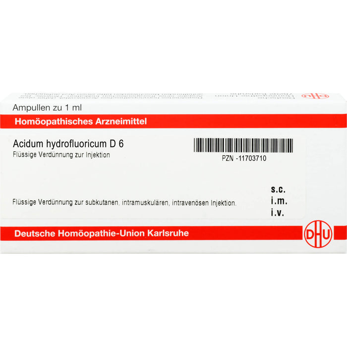 DHU Acidum hydrofluoricum D6 Ampullen, 8 St. Ampullen