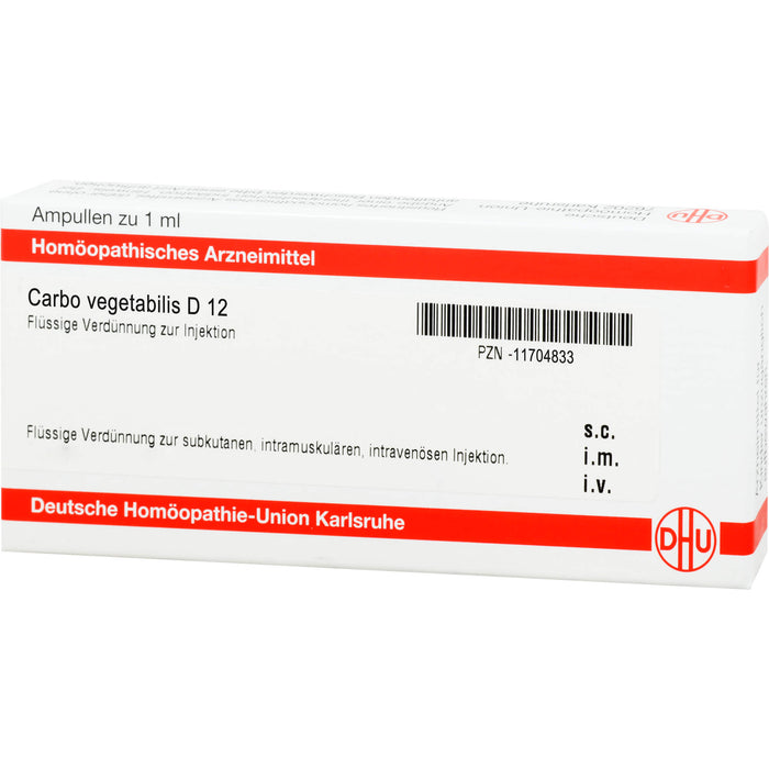 DHU Carbo vegetabilis D12 Ampullen, 8 St. Ampullen