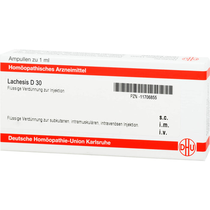 DHU Lachesis D30 Ampullen, 8 St. Ampullen