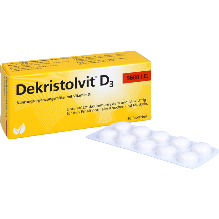 Dekristolvit D3 5600 I.E. Tabletten, 30 pc Tablettes