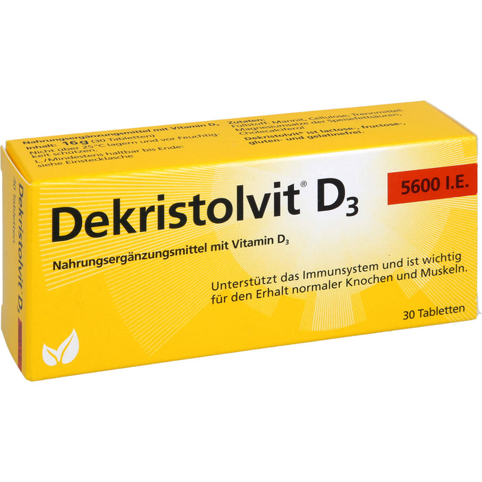 Dekristolvit D3 5600 I.E. Tabletten, 30 pc Tablettes