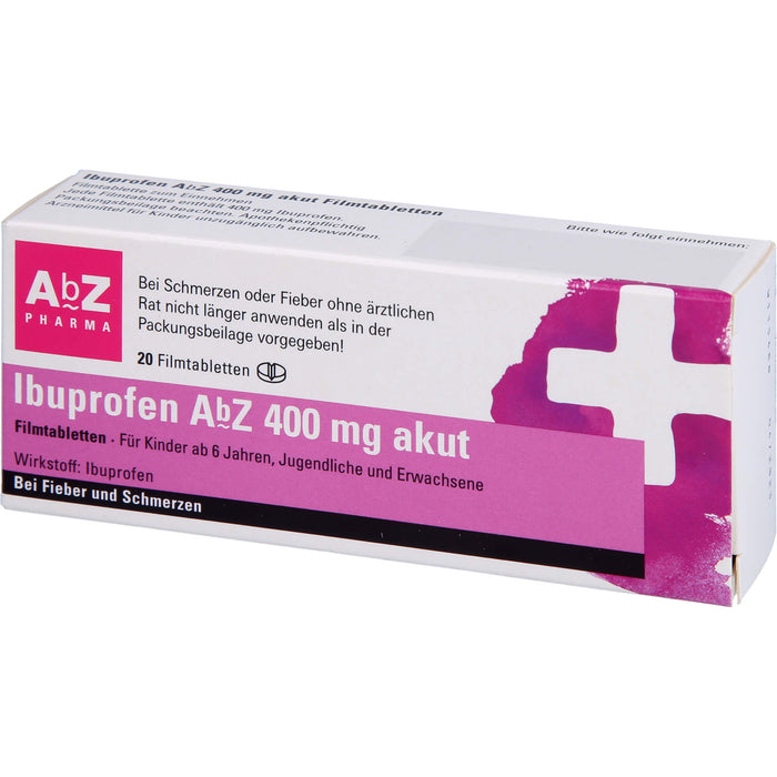 Ibuprofen AbZ 400 mg akut Filmtabletetten, 20 St. Tabletten