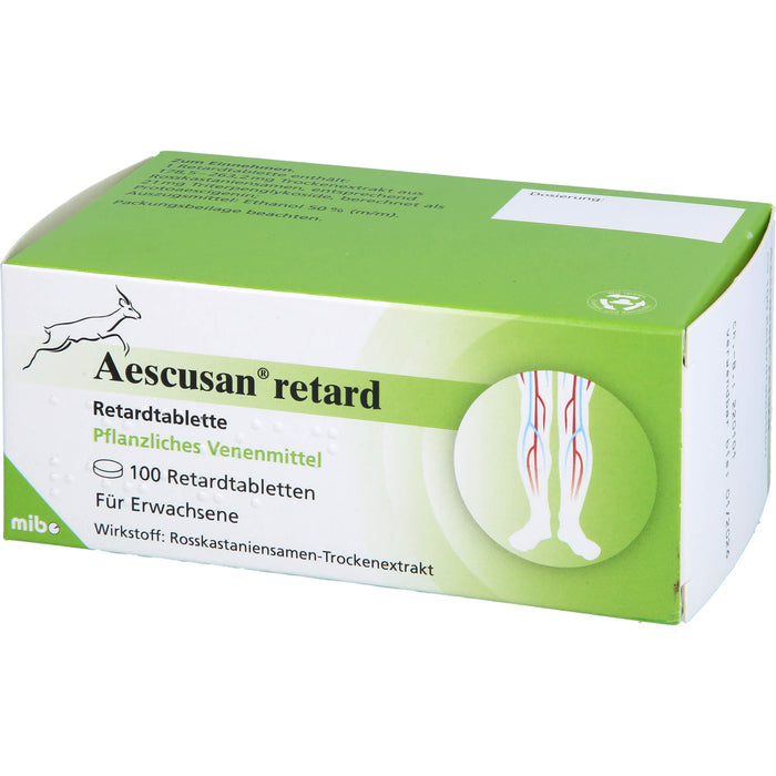 Aescusan Retardtabletten pflanzliches Venenmittel, 100 pcs. Tablets