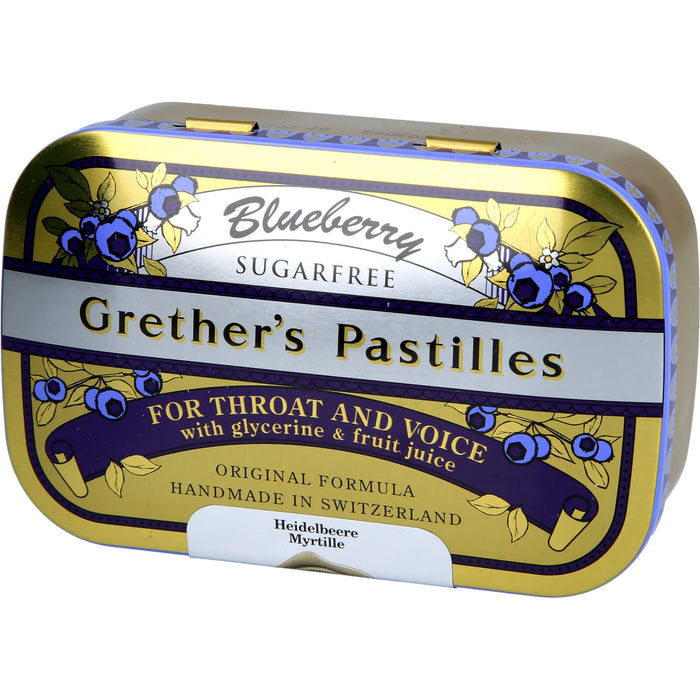 Grether's Pastilles Blueberry sugarfree, 110 g Pastilles