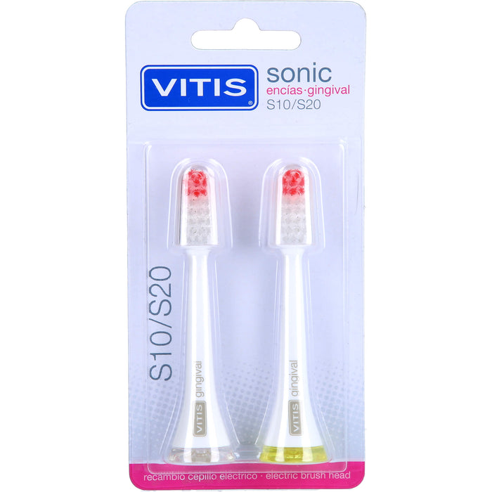 VITIS Sonic Ersatzkopfbürsten gingival, 2 St ZBU