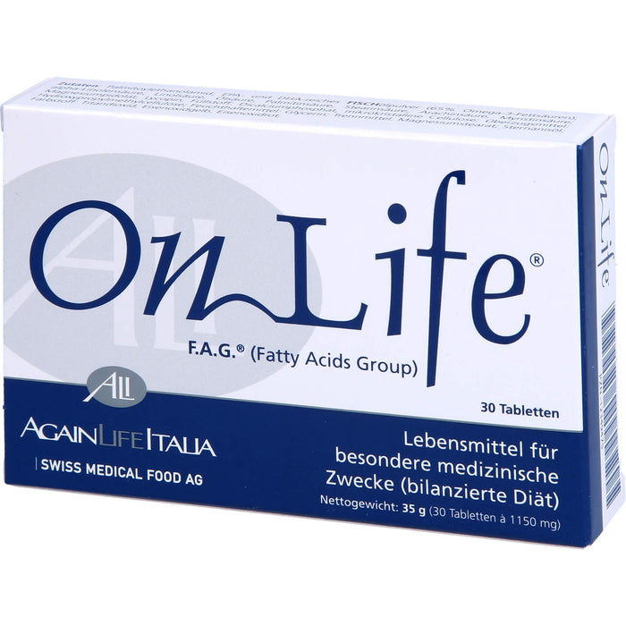 OnLife F. A. G. Fatty Acids Group Tabletten, 30 pc Tablettes