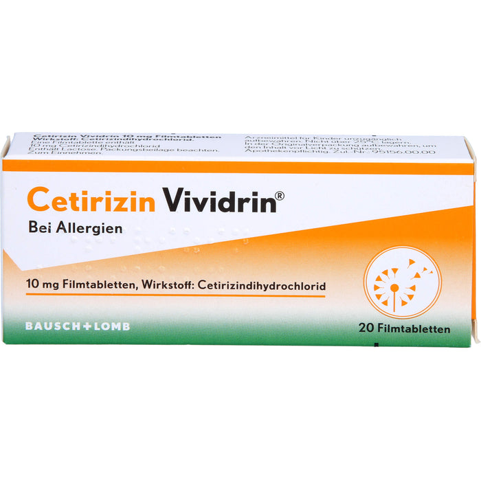 Cetirizin Vividrin 10 mg Filmtabletten, 20 pcs. Tablets