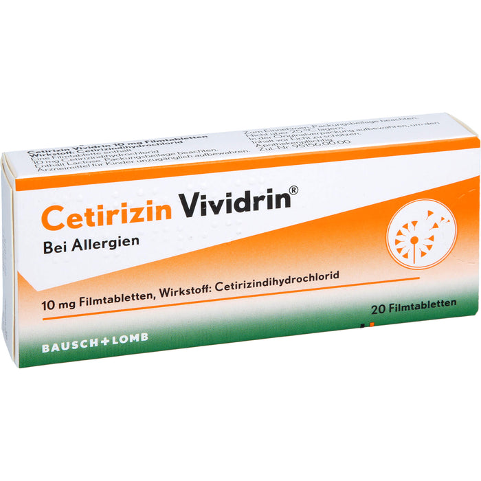 Cetirizin Vividrin 10 mg Filmtabletten, 20 St. Tabletten