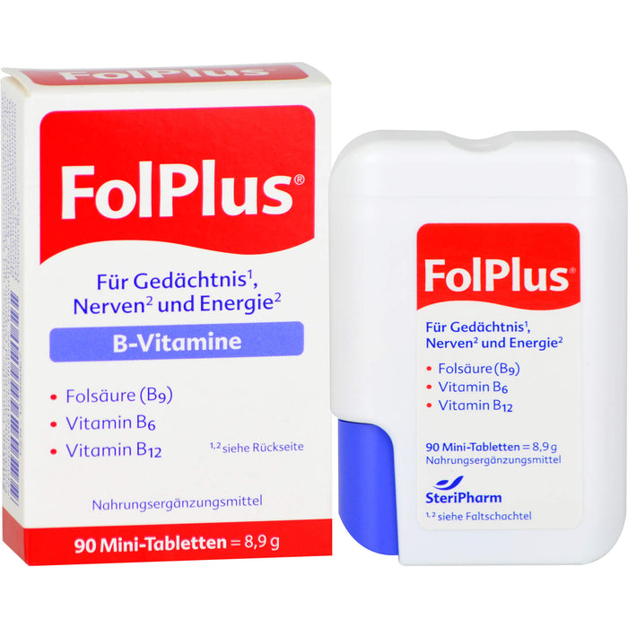 FolPlus Mini-Tabletten für Gedächtnis, Nerven und Energie, 90 pcs. Tablets