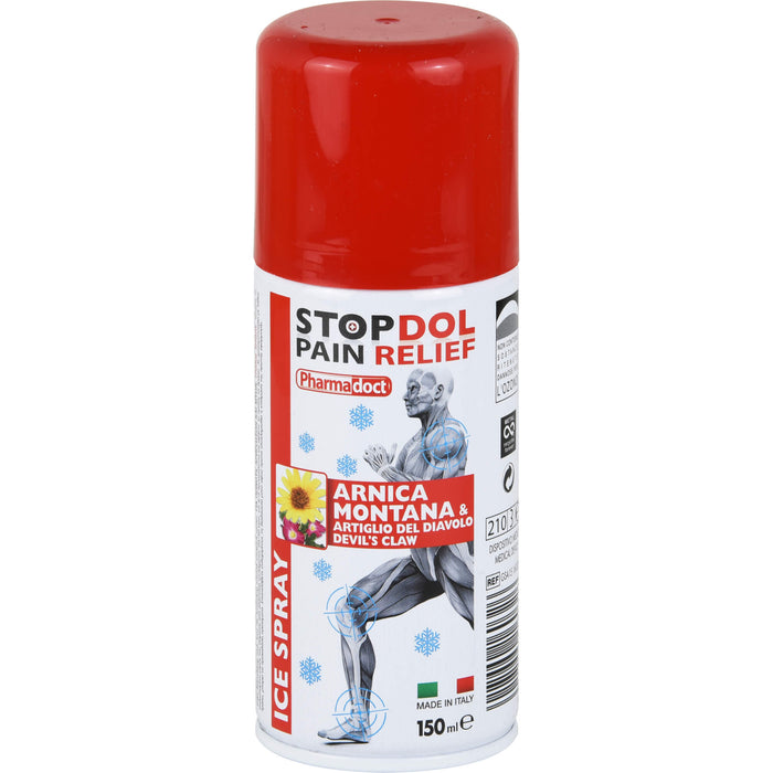 STOPDOL Eisspray mit Arnica für schnelle Linderung und Abkühlung bei Gelenk- und Muskelschmerzen, 150 ml Solution