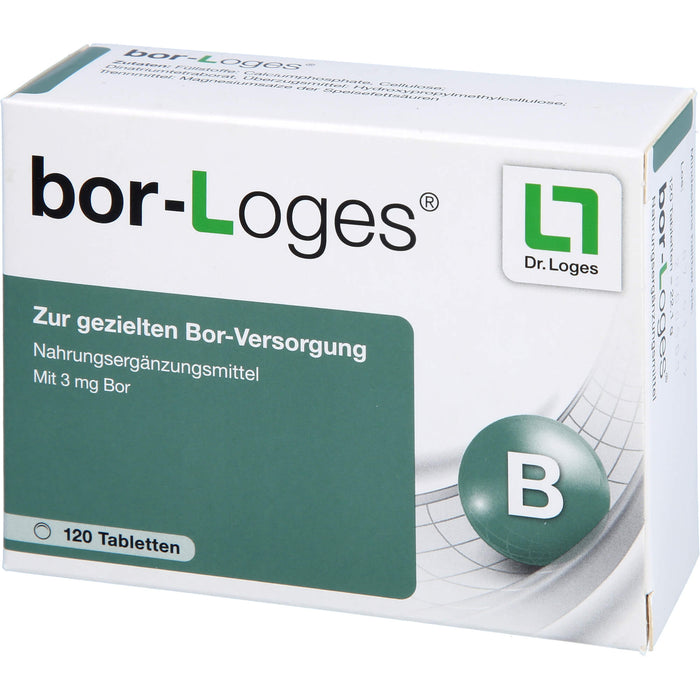 bor-Loges Tabletten zur gezielten Bor-Versorgung, 120 St. Tabletten