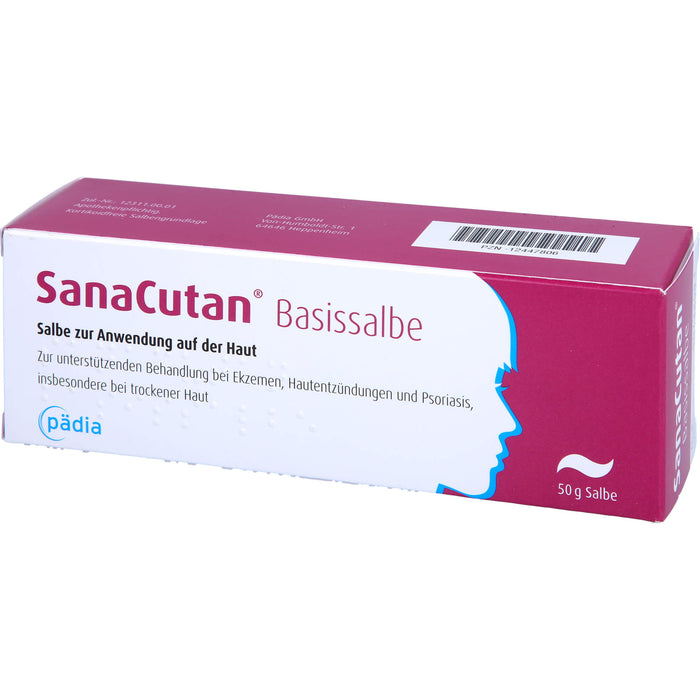 SanaCutan Basissalbe bei Ekzemen, Hautentzündungen und Psoriasis, 50 g Salbe