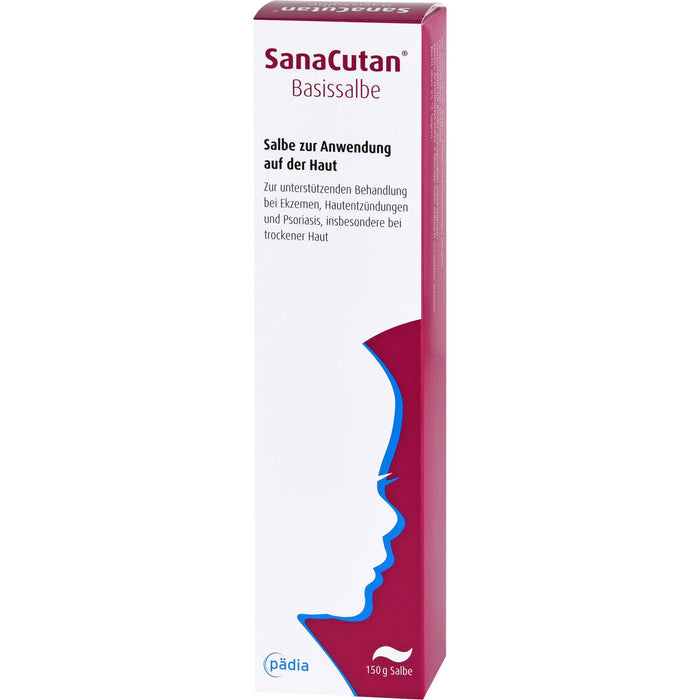 SanaCutan Basissalbe bei Ekzemen und Psoriasis, insbesondere trockene Haut, 150 g Salbe