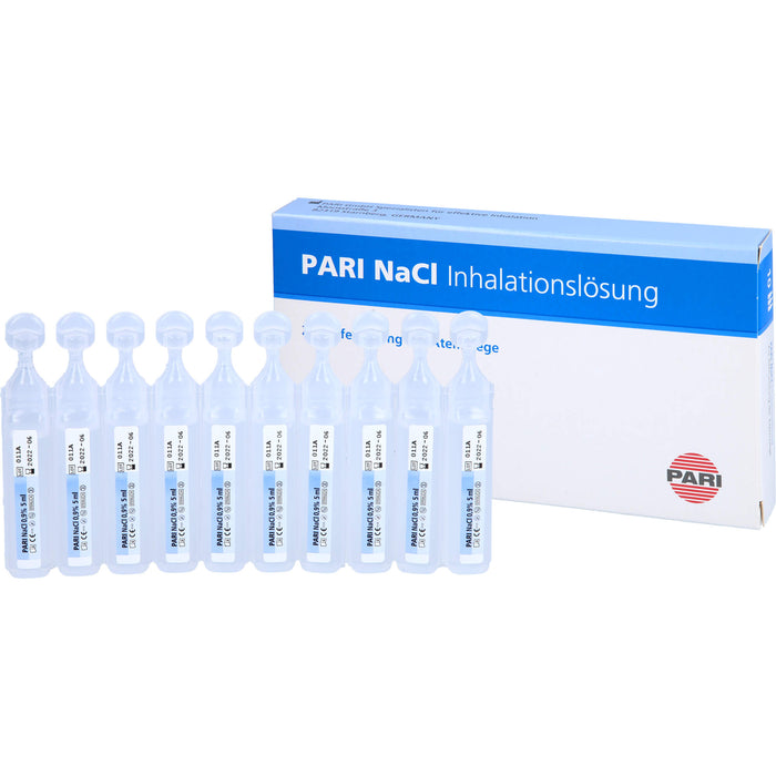 PARI NaCl Inhalationslösung zur Befeuchtung der Atemwege, 10 pcs. Ampoules