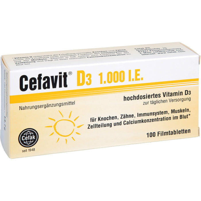 Cefavit D3 1,000 I.E., 100 St FTA