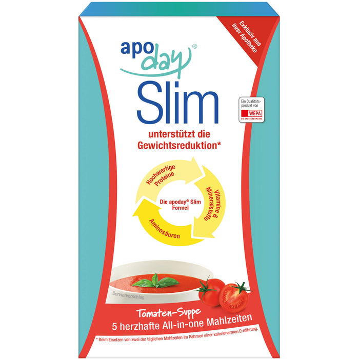 apoday Tomate Slim Diät-Suppe Portionsbeutel, 300 g Powder