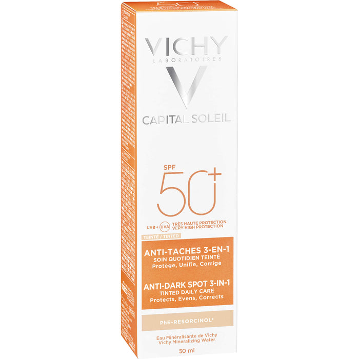 VICHY Capital Soleil 3-in-1 getönte Sonnenpflege LSF 50+, 50 ml Creme