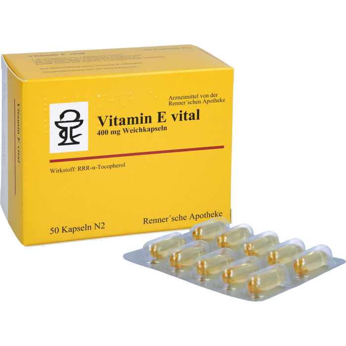 Vitamin E Vital 400 mg Rennersche Apotheke Weichkapseln, 50 St WKA