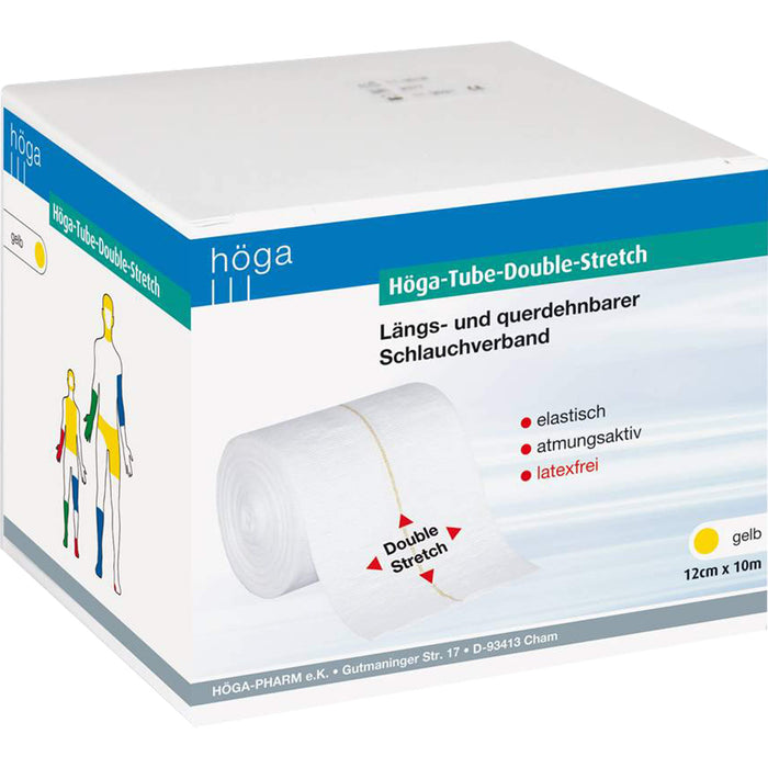 HÖGA-Tube-Double-Stretch Schlauchverband 12 cm x 10 m gelb, 1 pc pansement