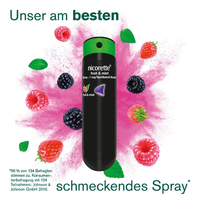 nicorette fruit & mint Spray zur Anwendung in der Mundhöhle, 1 pcs. Spray