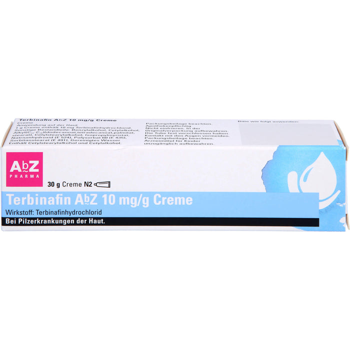 Terbinafin AbZ 10 mg/g Creme bei Pilzerkrankungen der Haut, 30 g Crème