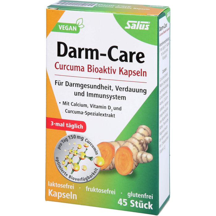 Salus Darm-Care Curcuma Bioaktiv Kapseln für Darmgesundheit, Verdauung und Immunsystem, 45 pcs. Capsules