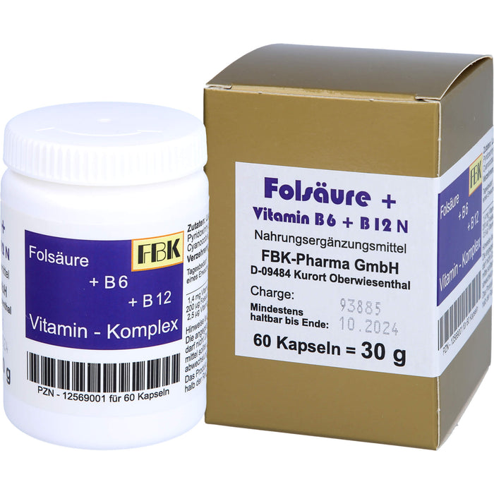 Folsaeure+vit B6+b12 Komp, 60 St KAP