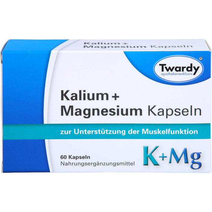 Twardy Kalium + Magnesium Kapseln zur Unterstützung der Muskelfunktion, 60 pcs. Capsules