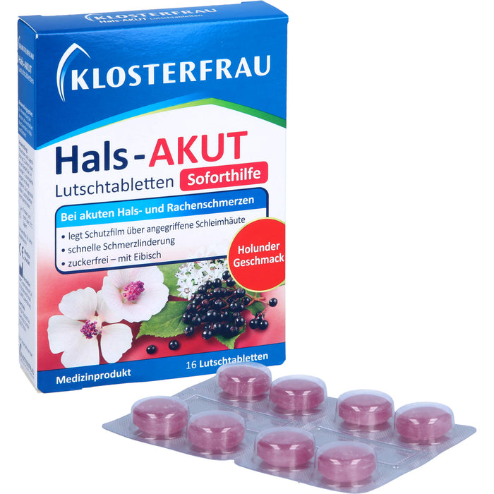 KLOSTERFRAU Hals-akut Lutschtabletten, 16 pc Tablettes