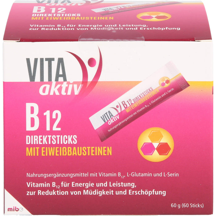 VITA aktiv B 12 Direktsticks mit Eiweißbausteinen, 60 St BEU