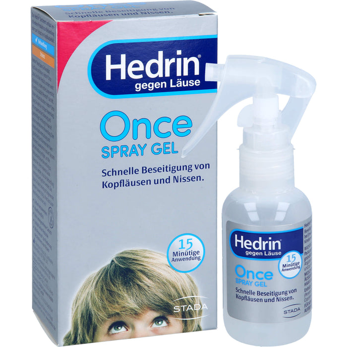 Hedrin gegen Läuse Once Spray Gel, 60 ml Lösung