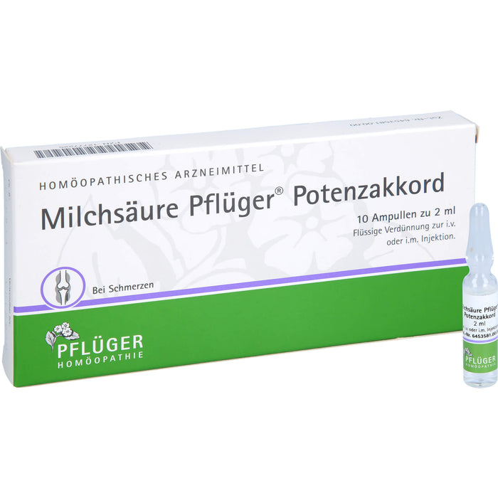 Milchsäure Pflüger Potenzakkord, 10 St. Ampullen