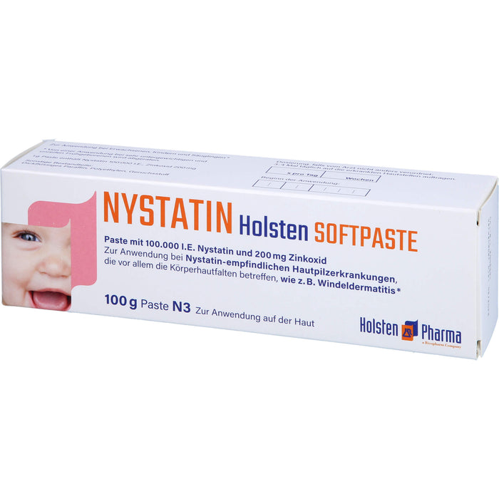 Nystatin Holsten Softpaste, Paste zur Anwendung auf der Haut, 100 g Creme