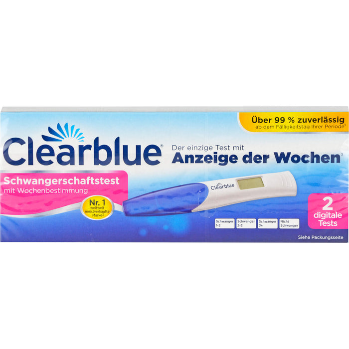 Clearblue Schwangerschaftstest mit Wochenbestimmung digitale Tests, 2 pc Test