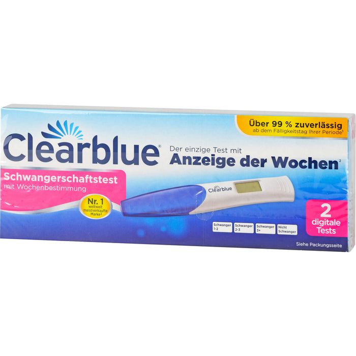 Clearblue Schwangerschaftstest mit Wochenbestimmung digitale Tests, 2 pc Test