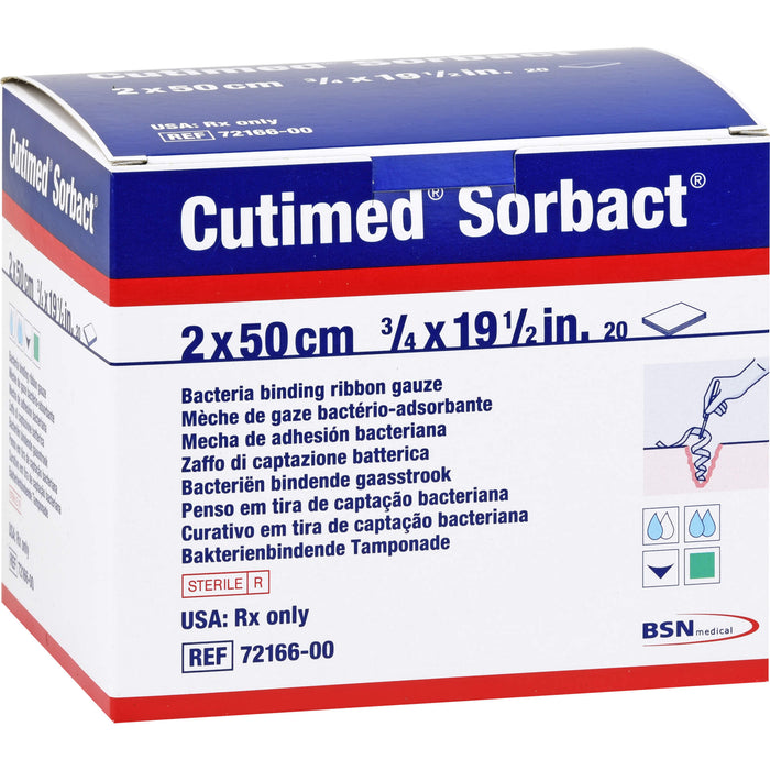 Cutimed Sorbact Tamponaden 2x50 cm, 20 St TPO