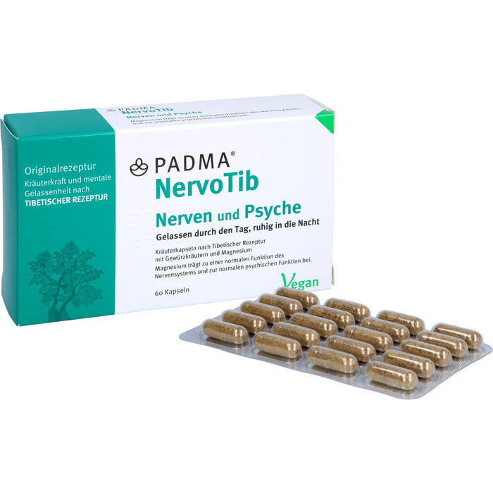 PADMA NervoTib Kapseln fördert starke Nerven, 60 pcs. Capsules