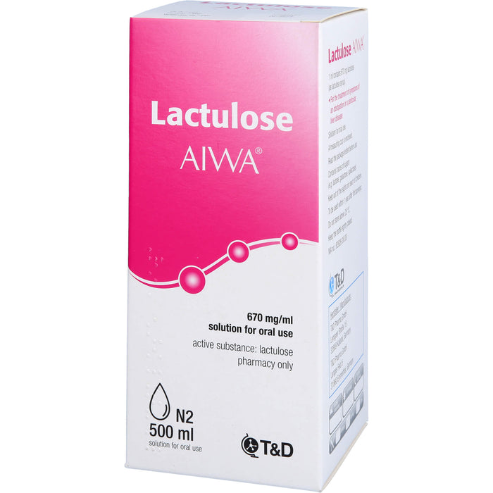 Lactulose AIWA Lösung zum Einnehmen bei Verstopfung, 500 ml Solution