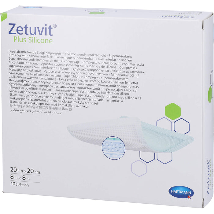 Zetuvit Plus Silicone steril 20x20 cm, 10 St